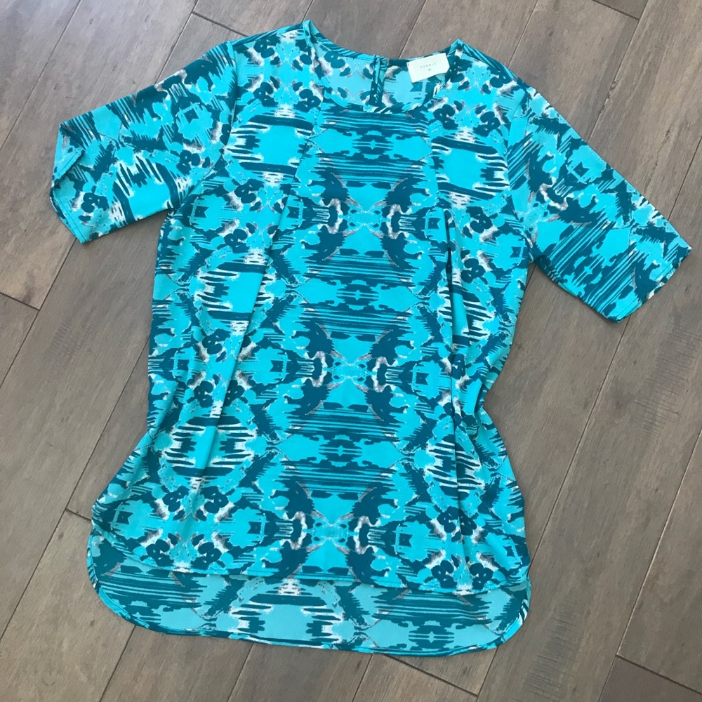 Blue Printed Blouse - Brand New